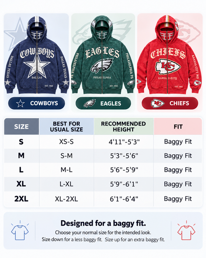 Zipup NFL Vintage Hoodie Collection